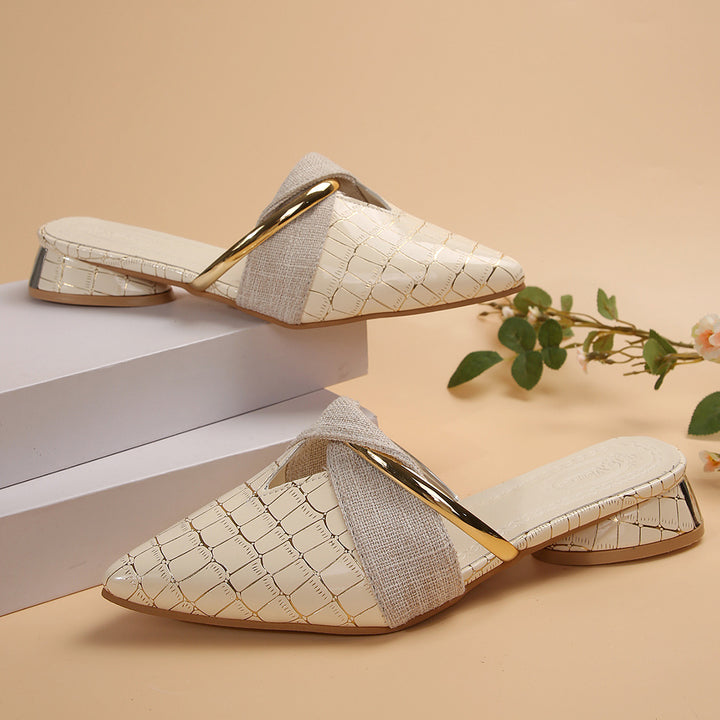 Dame elegante og trendy slippers med dekorativ lukning Stilla