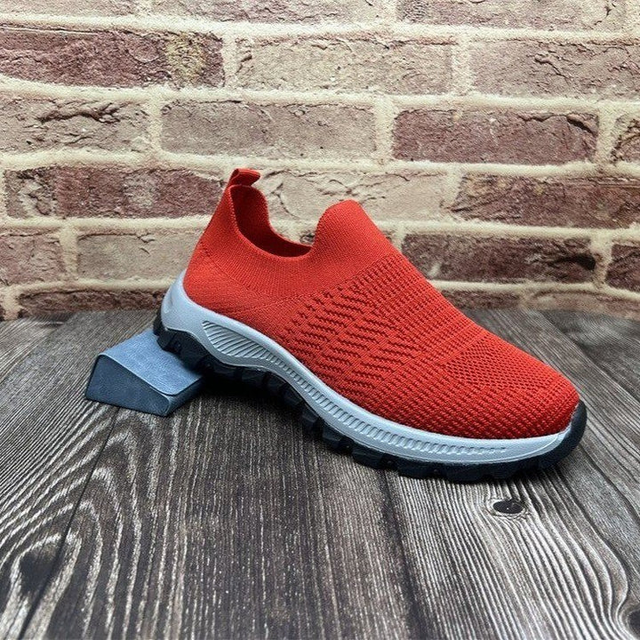 Dame Sporty Slip-On Sneakers med åndbar overfladestruktur Stilla