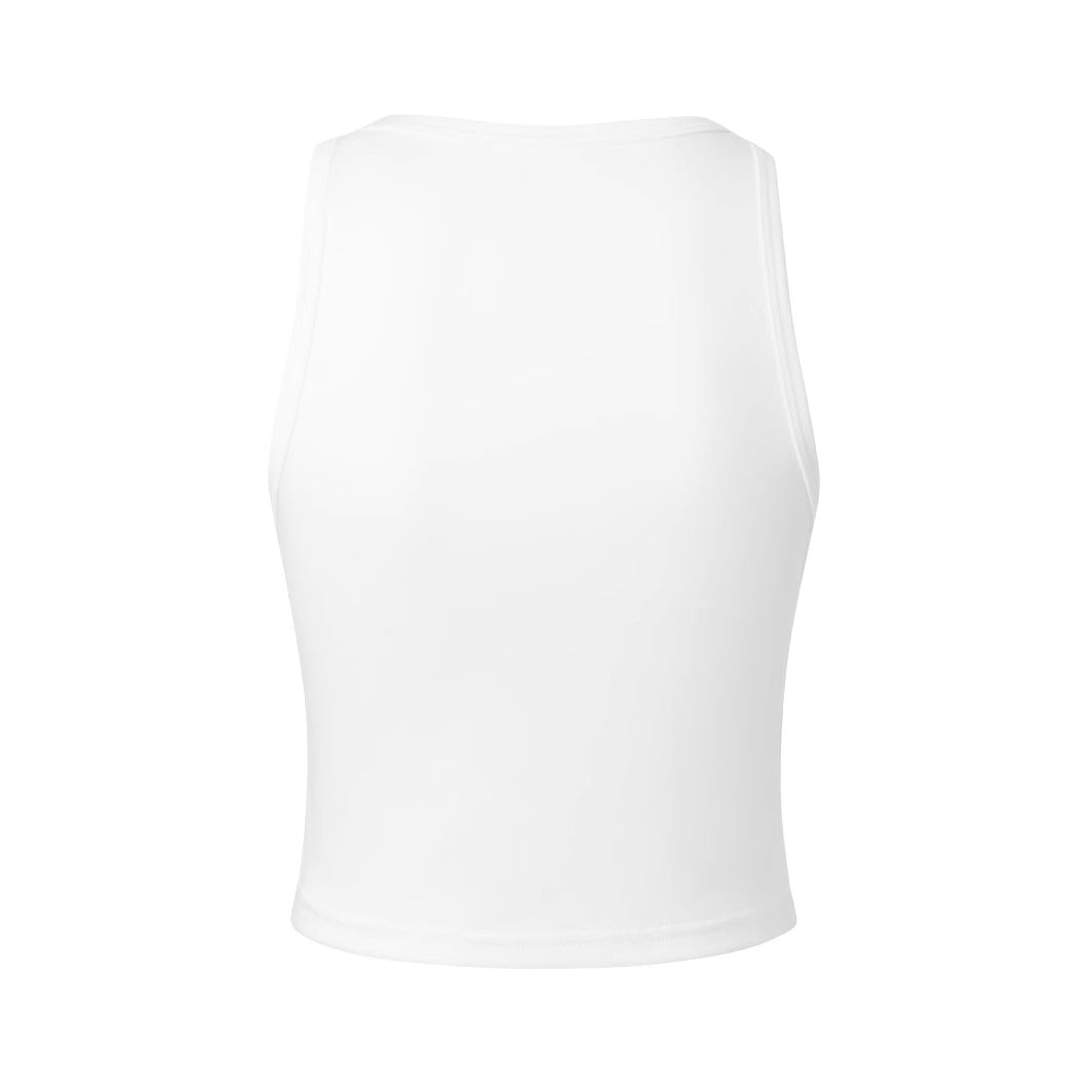 Dame Crop-Top med inspirerende tekst og figursyet design Skovae