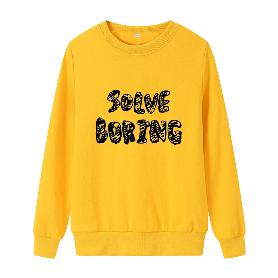 Kvindernes casual sweatshirt med kreativ skrifttype Skovae