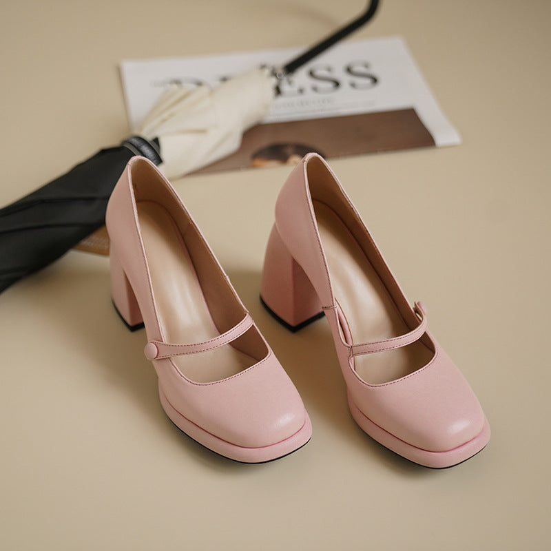 Femme Mary Jane blokhæle pumps Stilla