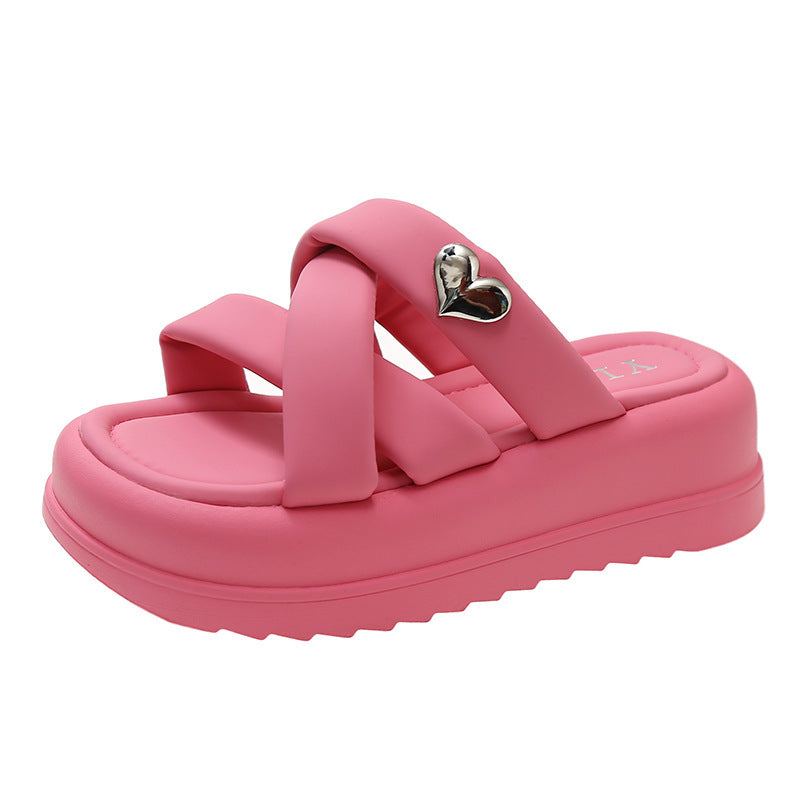 Dame Komfortable Sandaler med krydset remdesign og skridsikker sål Stilla