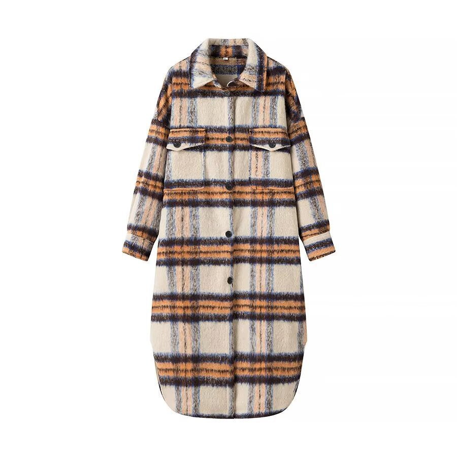 Femme Oversized Karo skjorte kjole Stilla