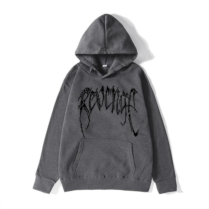 Dame hoodie med unik grafisk tekst Skovae
