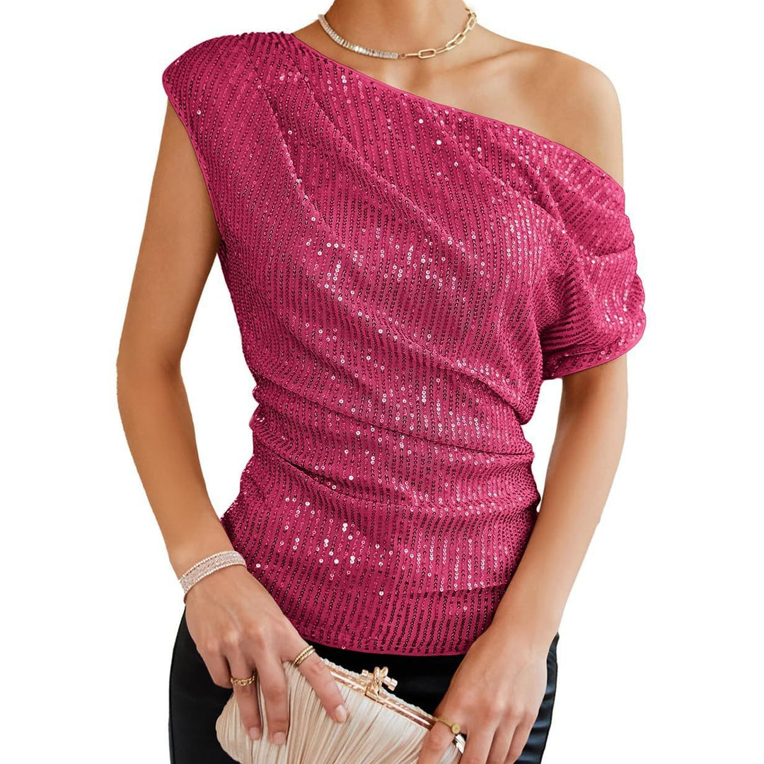 Dame off-shoulder glamour shirt Skovae