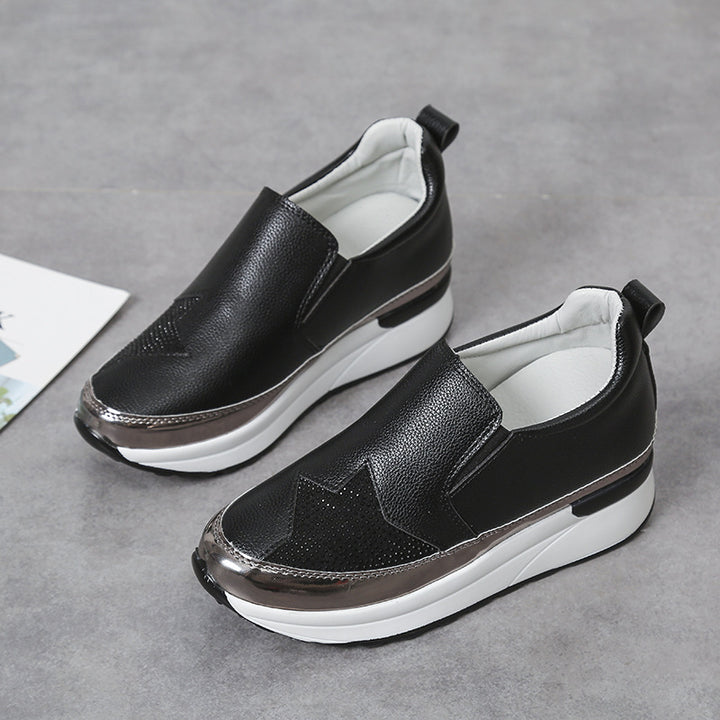 Dame Slip-On Fashion Sneakers med moderne stjerne-design og komfortabel dæmpning Stilla