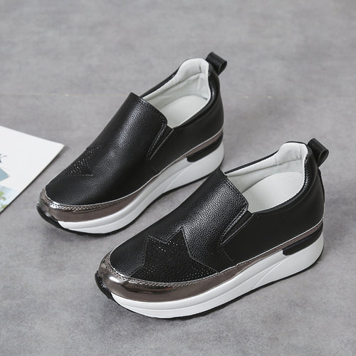 Dame Slip-On Fashion Sneakers med moderne stjerne-design og komfortabel dæmpning Stilla