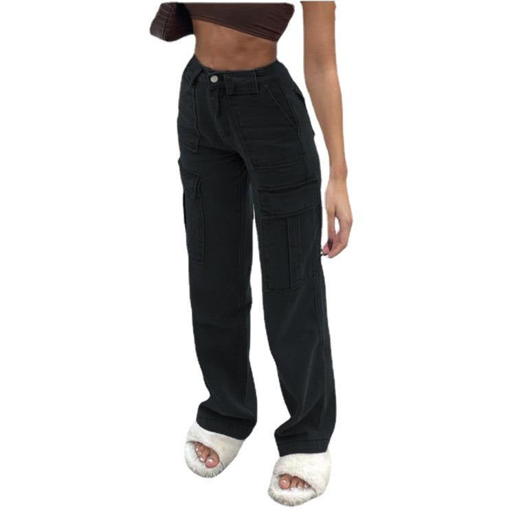 Dame cargo-bukser med løs pasform og praktiske lommer Stilla