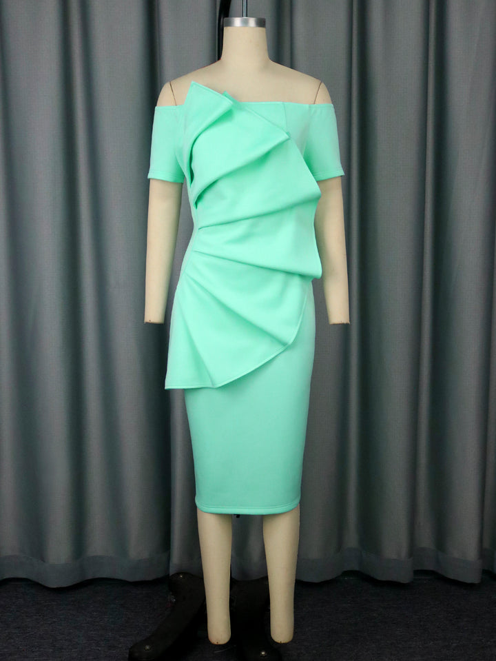 Damer Elegant Wickekjole med asymmetrisk design og draperinger Skovae