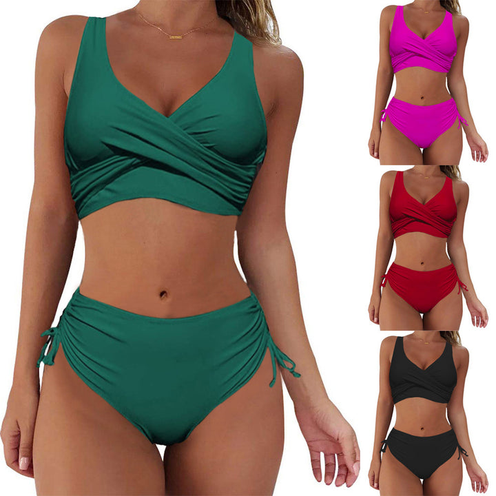 Dame Bikini-sæt med innovativt indpakningsdesign og fashionable ruffle-detaljer Stilla