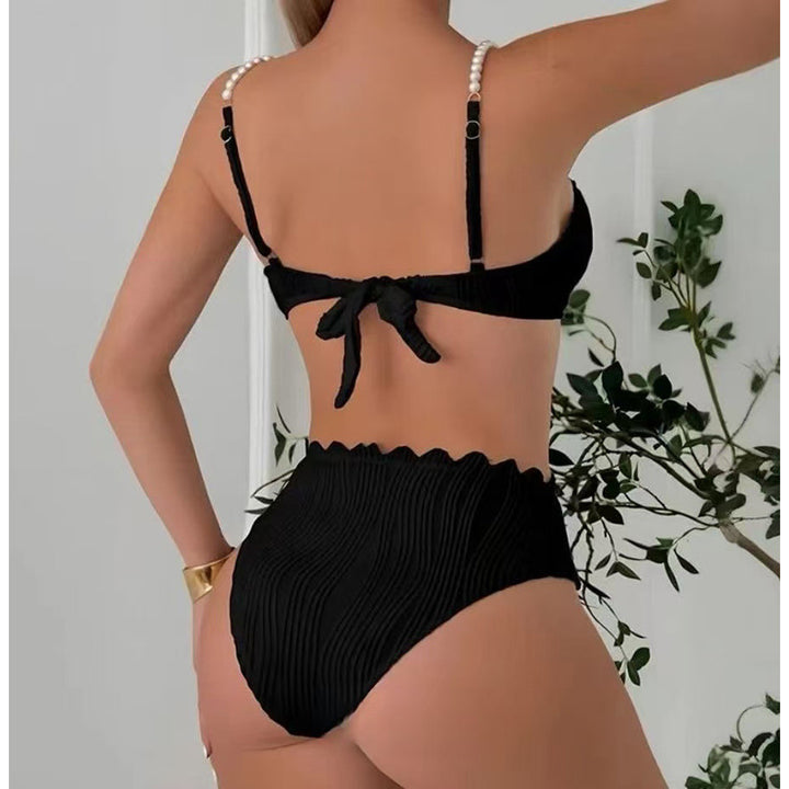 Dame Kvalitets Push-Up Bikini med Skulptur-Ribdesign Skovae