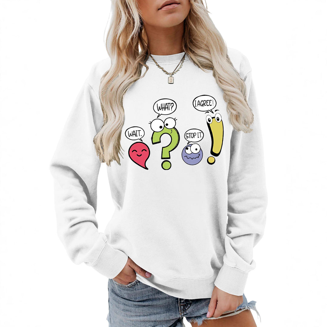 Kvinders afslappede sweater med humoristisk print Stilla