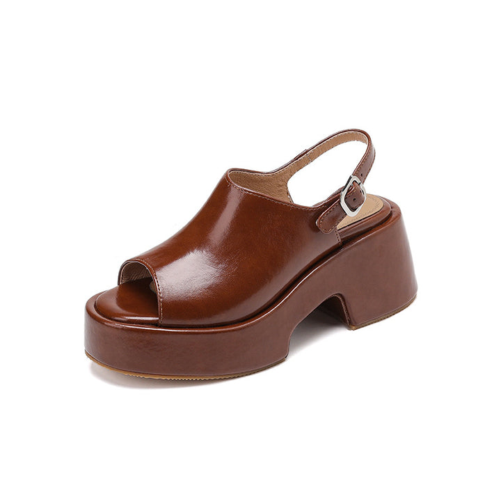 Femme Plattform Open-Toe Slingback Sandaler Stilla