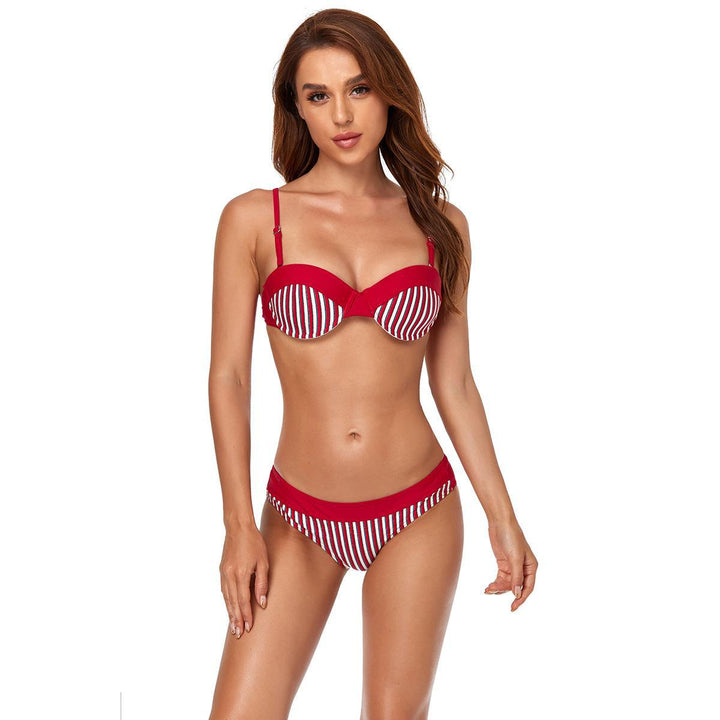 Damebikini med raffineret bøjle top og elastisk underdel Skovae