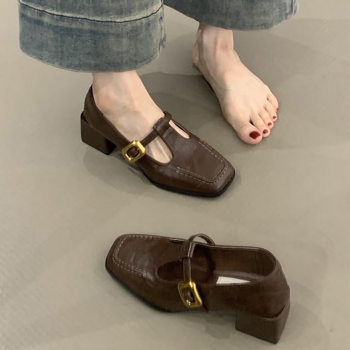 Dame Stilfulde Blokhæl Slingback Pumps Stilla