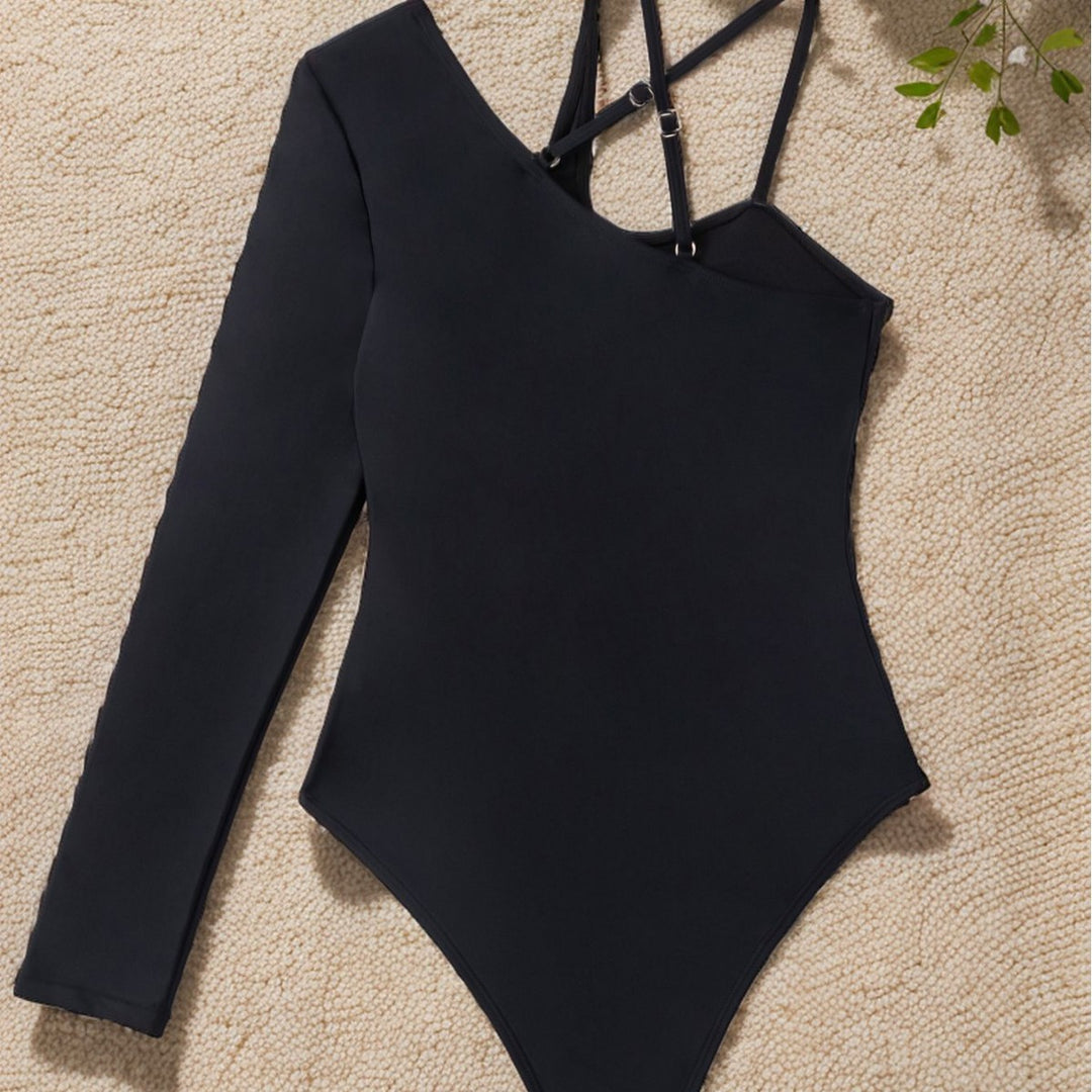 Dame Højskåret Én-delt Badedragt med asymmetrisk Design og Smart Cut-Out Stilla