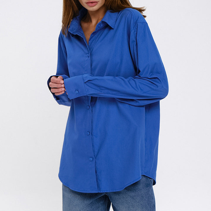 Dame Oversized Bluse i klassisk snit Stilla