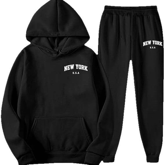 Dame Hooded Sweat Suit med høj kvalitet materiale og moderne bogstaver Skovae