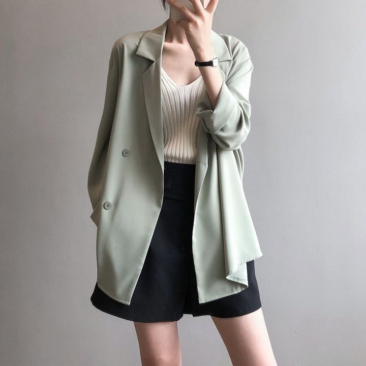 Dame elegant blazer sæt med fashionable shorts Stilla