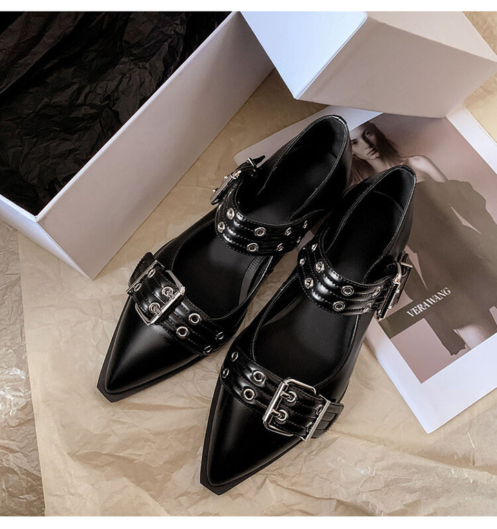 Dame Mode Slippers med elegante spænder og spids design Stilla