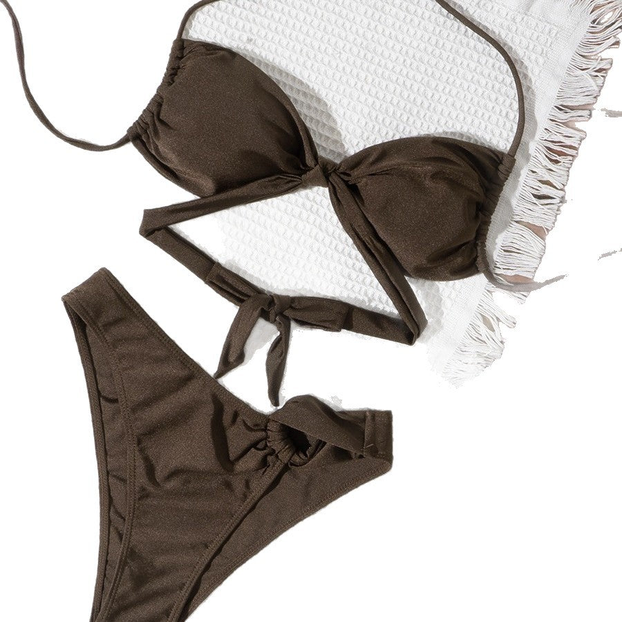 Dame bikini sæt med justerbar top og høj talje Stilla