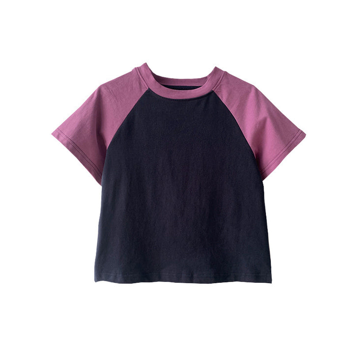 Femme Stilet Kontrastpanel T-shirt Stilla