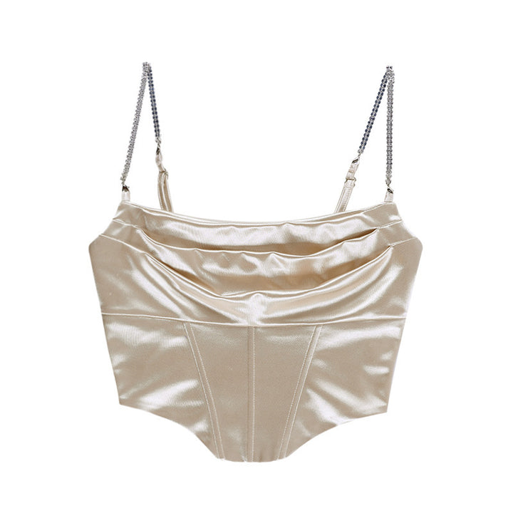 Dame Elegant Satin Korsetoverdel Stilla
