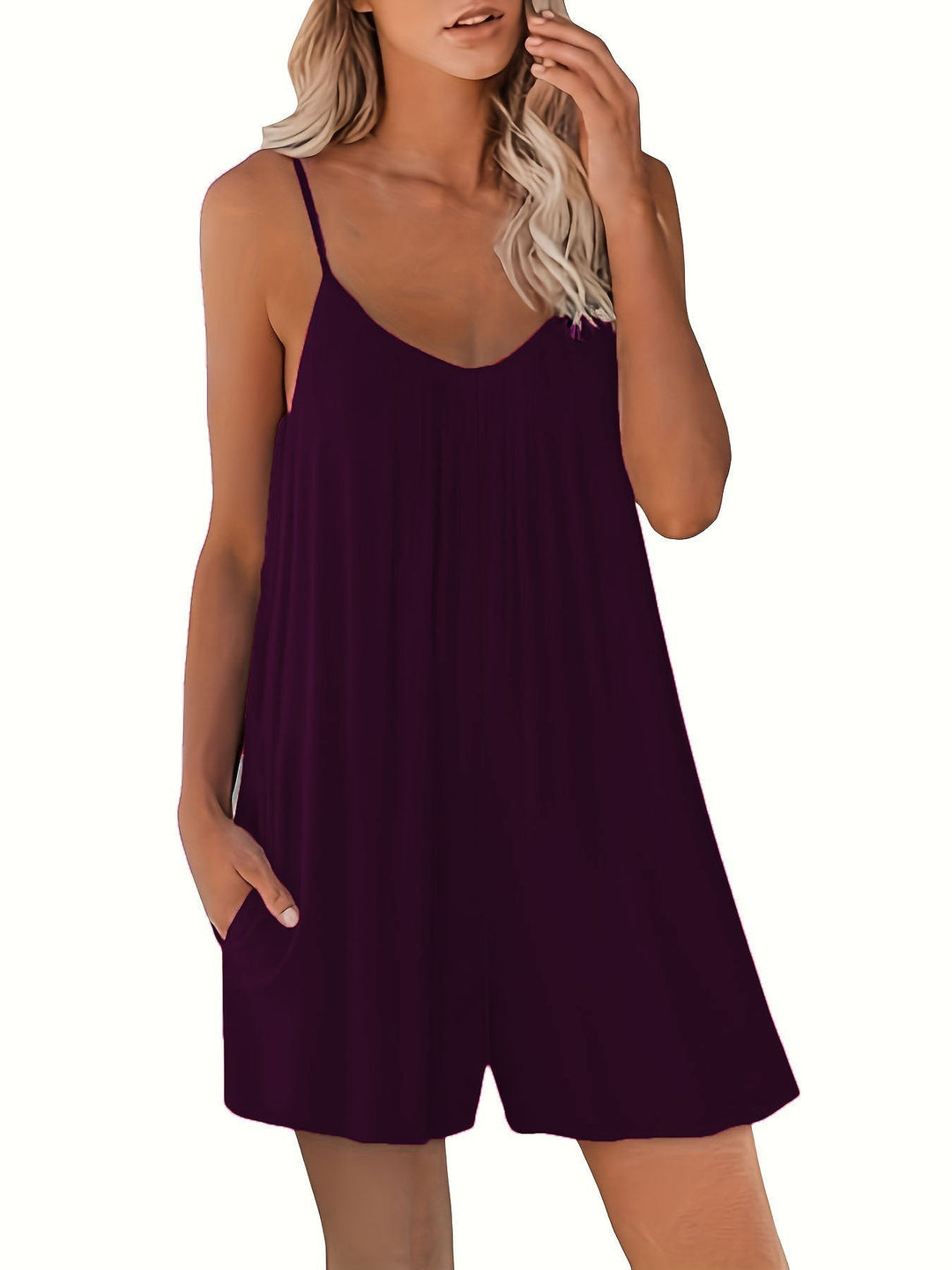 Stilla | Lækre lomme-sommer-enfarvet shorts-overall
