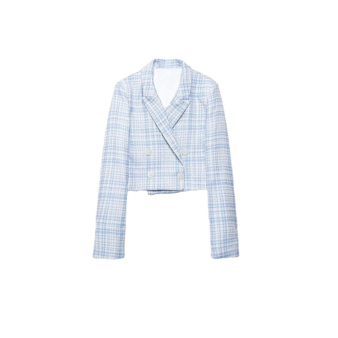 Stilla | Chic Tekstureret Casual Blazer Shorts Sæt