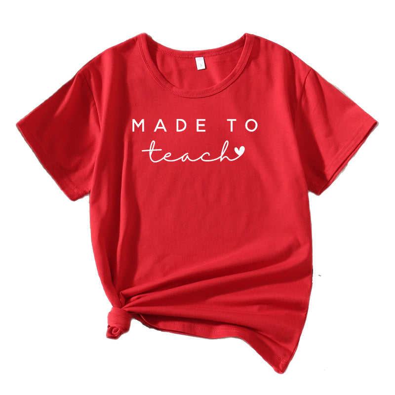 Kvinder Grafik Lærer T-Shirt Stilla