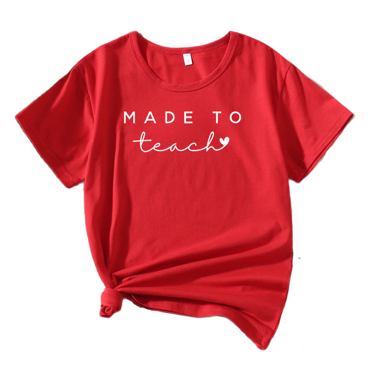 Kvinder Grafik Lærer T-Shirt Stilla