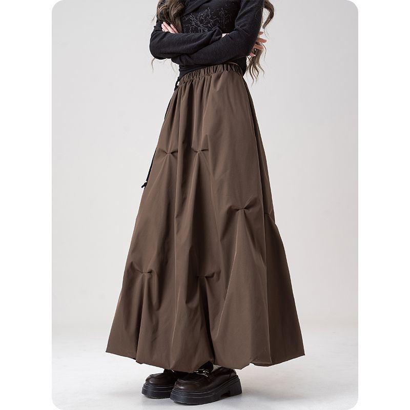 Kvindernes Fashionable, Bredt Skåret Midi Nederdel Stilla