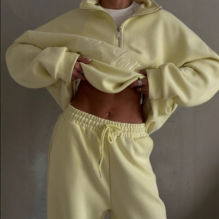 Dame sweatshirt og joggingbukser sæt Stilla