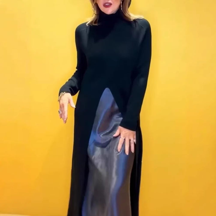 Kvinders elegante maxi kjole med raffineret sideslids Stilla