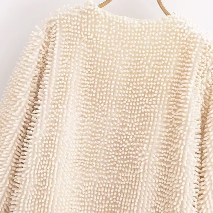 Femme Tekstureret Fuzzy Cropped Jakke Stilla