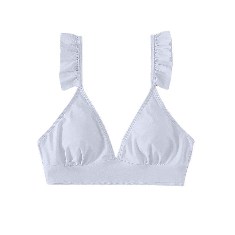 Dame triangel-bikinioberdel med legende ruffle detaljer Skovae