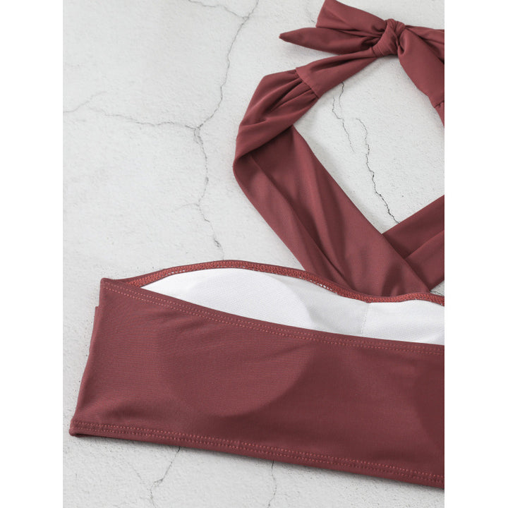 Dame Bandeau-bikini med høj skæring og elegant knude-look Stilla