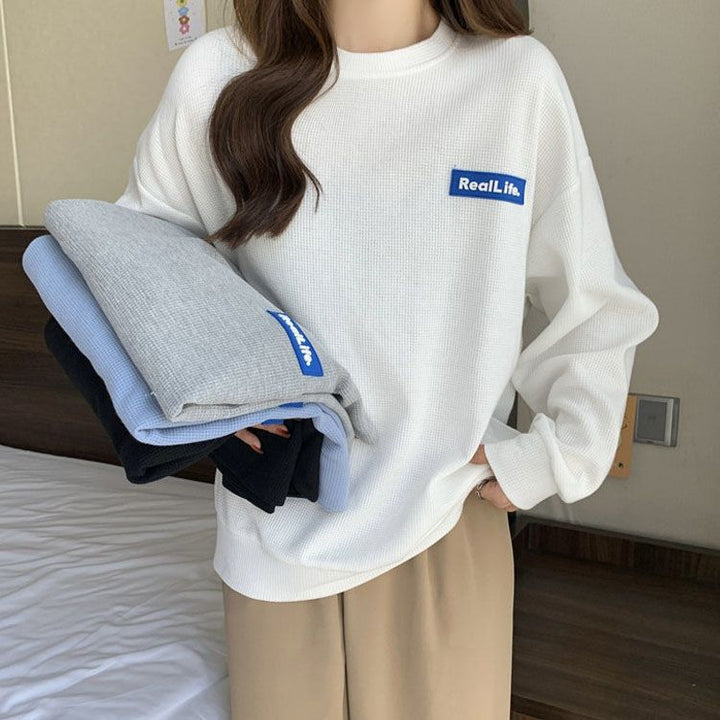 Femme Blødt Vaffelstrik Sweatshirt Stilla