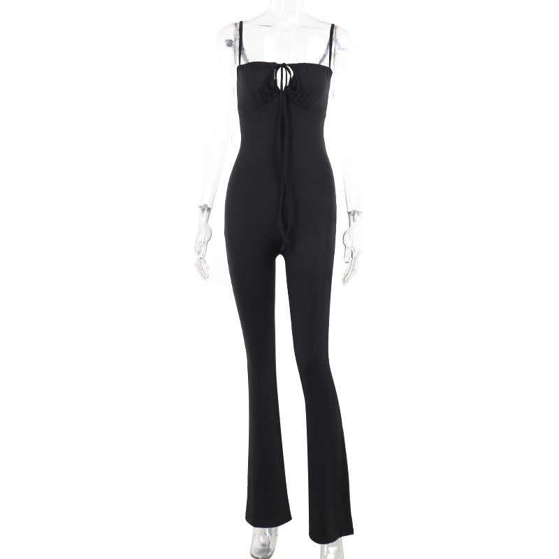 Dame Figurtilpasset Jumpsuit med raffineret snøring Skovae