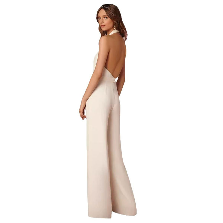 Dame off-shoulder jumpsuit med elegant rygudskæring og bredt ben Stilla
