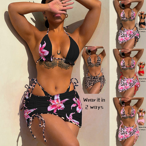 Dame Bikini-sæt med blomsterdesign fra Skovae