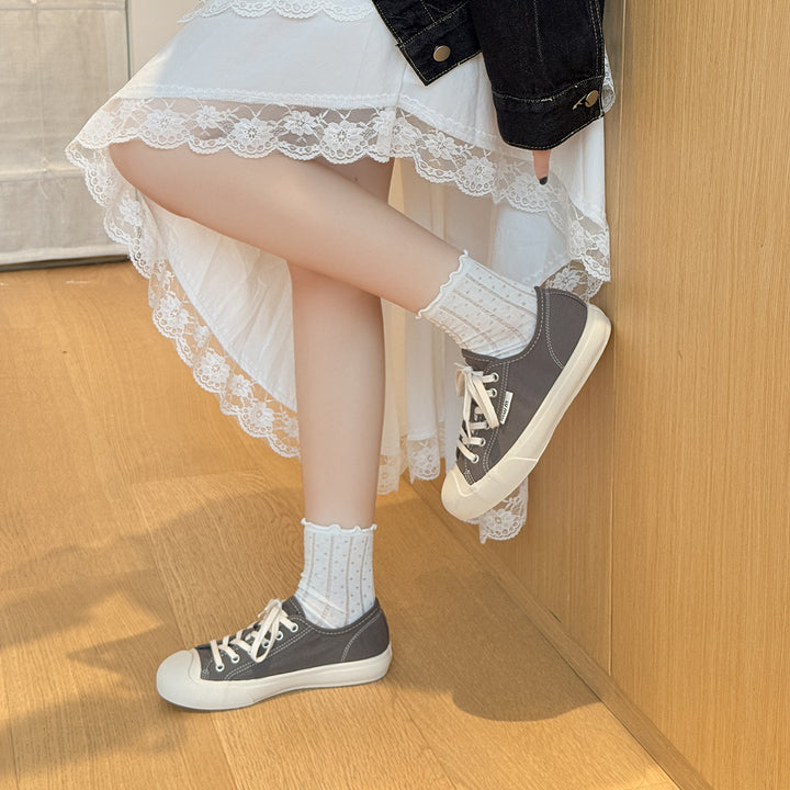 Femme Casual Snørebånd Canvas Sneakers Stilla