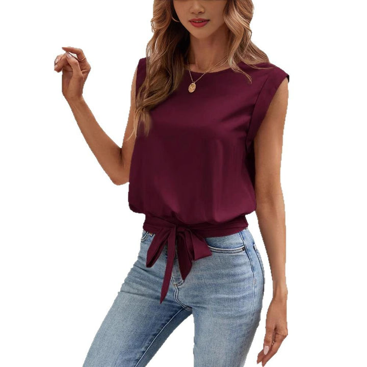 Dame elegant top med knyttet kant Stilla