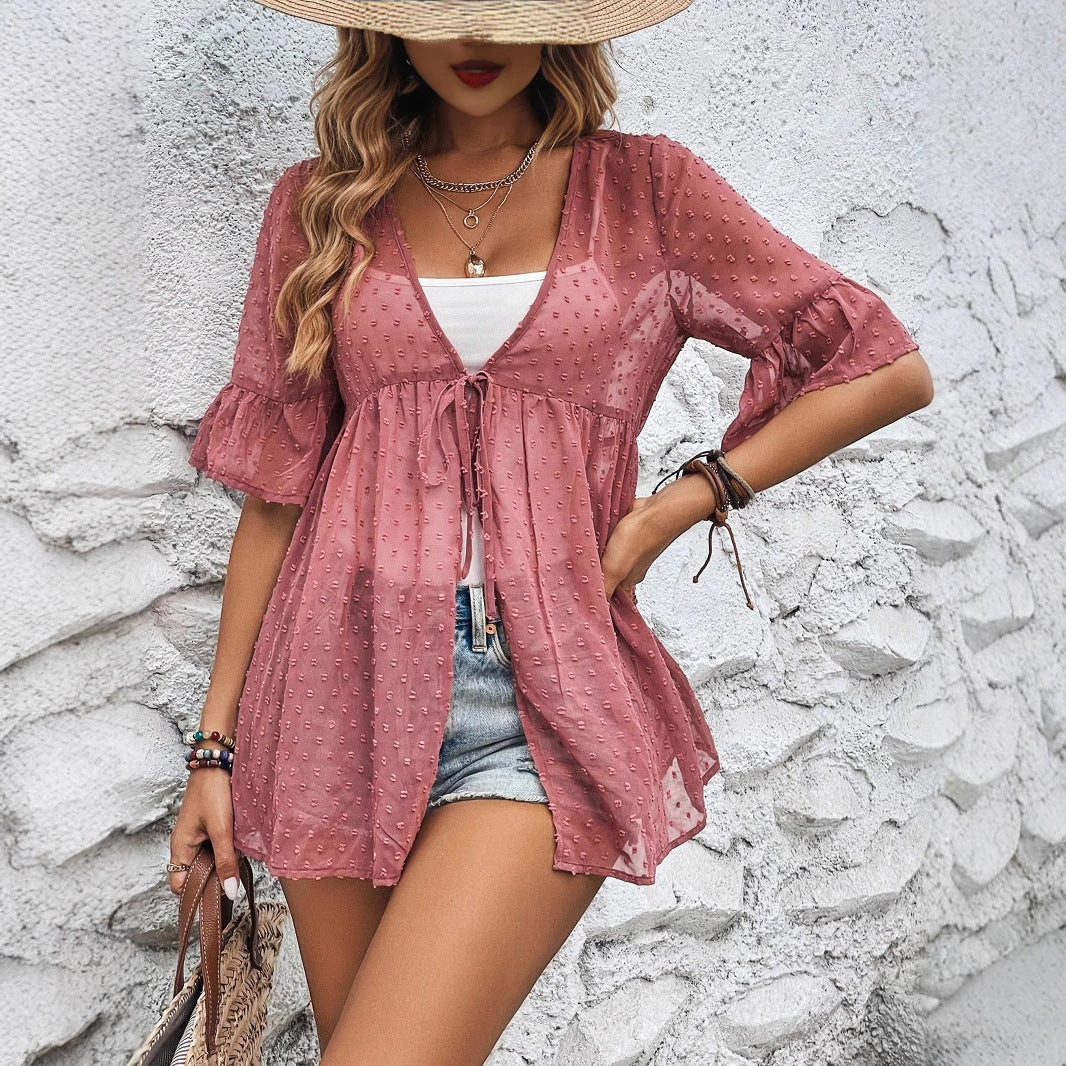 Dame Boho-Chic Let Kimono Jakke Stilla