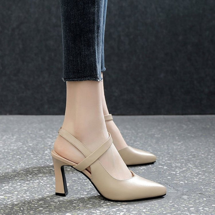 Dame Elegante Slingback-pumps med moderne design og komfortabel blokhæl Stilla
