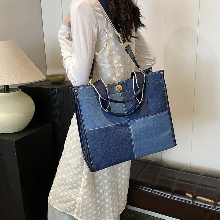 Femme nutidig patchwork skuldertaske Stilla