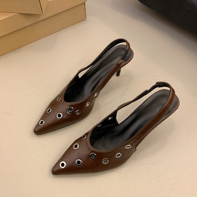 Dame Slingback-pumper med spids og hæl-detalje Stilla