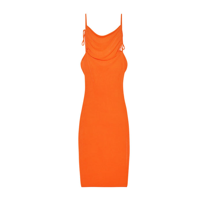 Dame Elegant Draperet Slipkjole Stilla