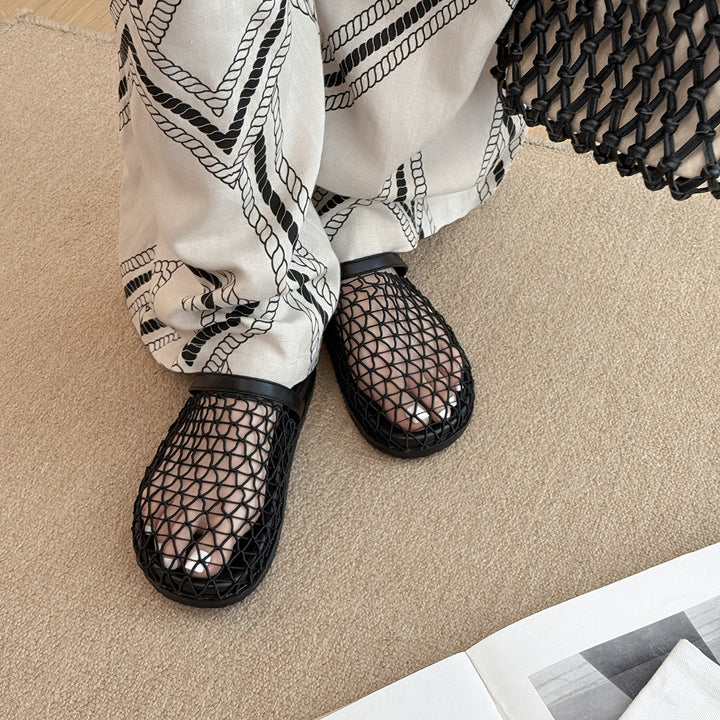 Femme Åndbar Åben-Hæl Skridsikre Sandaler med Struktureret Design Stilla