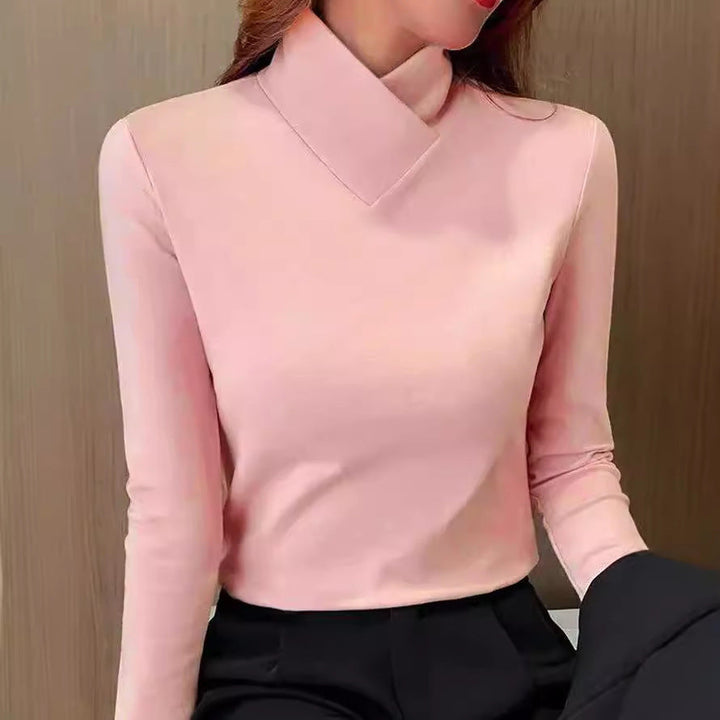 Stilla | Elegant Pullover med Rullekrave og Ståkrave